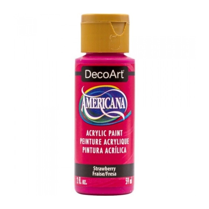 Acrylic Strawberry - Strawberry Matte Finish by DecoArt Americana 59ML