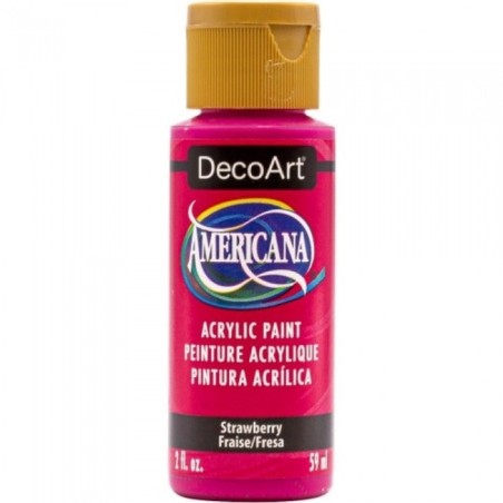 Morango Acrílico - Acabamento Fosco Morango da DecoArt Americana 59ML