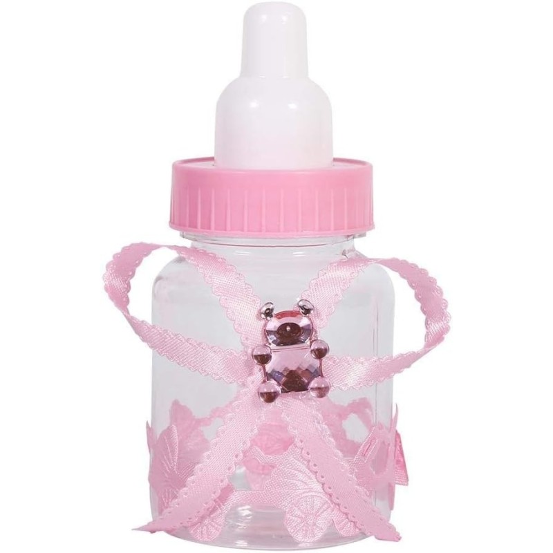 Mini pink decorated baby bottle for reborn