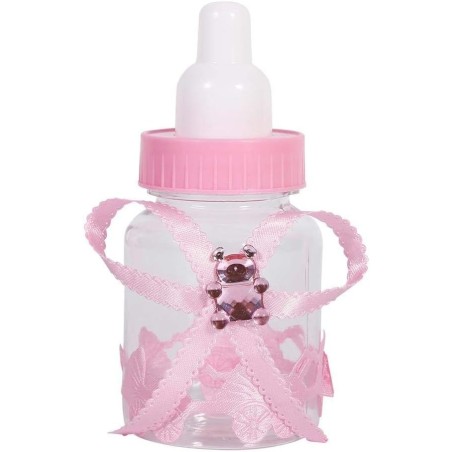 Mini pink decorated baby bottle for reborn