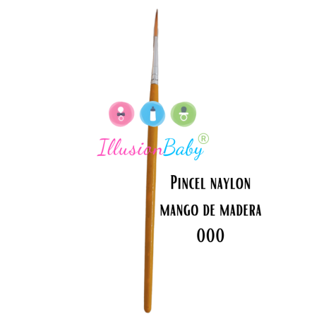 Escova de nylon e cabo de madeira 000