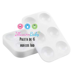 Paleta de tinta branca 6 furos