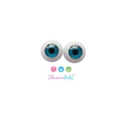Blue Flat Eyes 22mm Acrylic