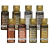 Pack of 8 DecoArt acrylic metallic dazzling paints 59ml/pc