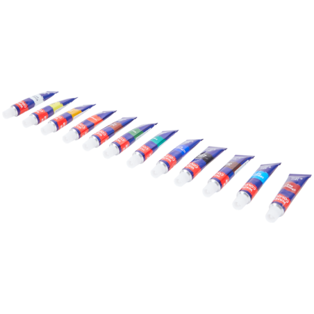 Set de 12 pinturas acrílicas base al agua