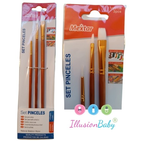Set de 3 pinceles M23109