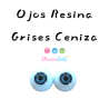 Ojos grises ceniza de resina realizados a mano 18mm