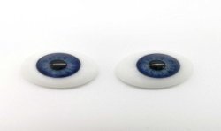 Ojos 20" planos de cristal azules