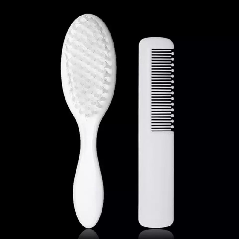 Comb and White Baby Brush