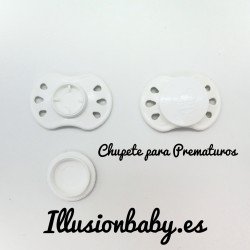 Chupete imantado para prematuro blanco