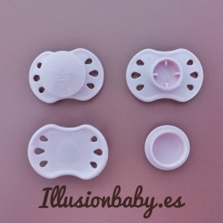 Chupeta imatura para prematuro branco