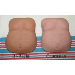 Tasha Edenholm placa biracial da barriga.