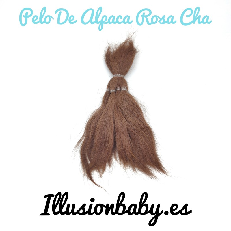 Alpaca Chocolate Rosa Cha cabelo para reborn