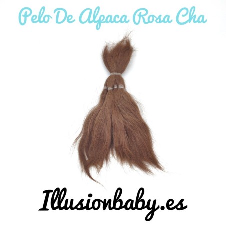 Alpaca Chocolate Rosa Cha cabelo para reborn