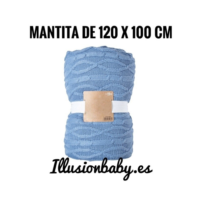 Cobertor azul para bebê