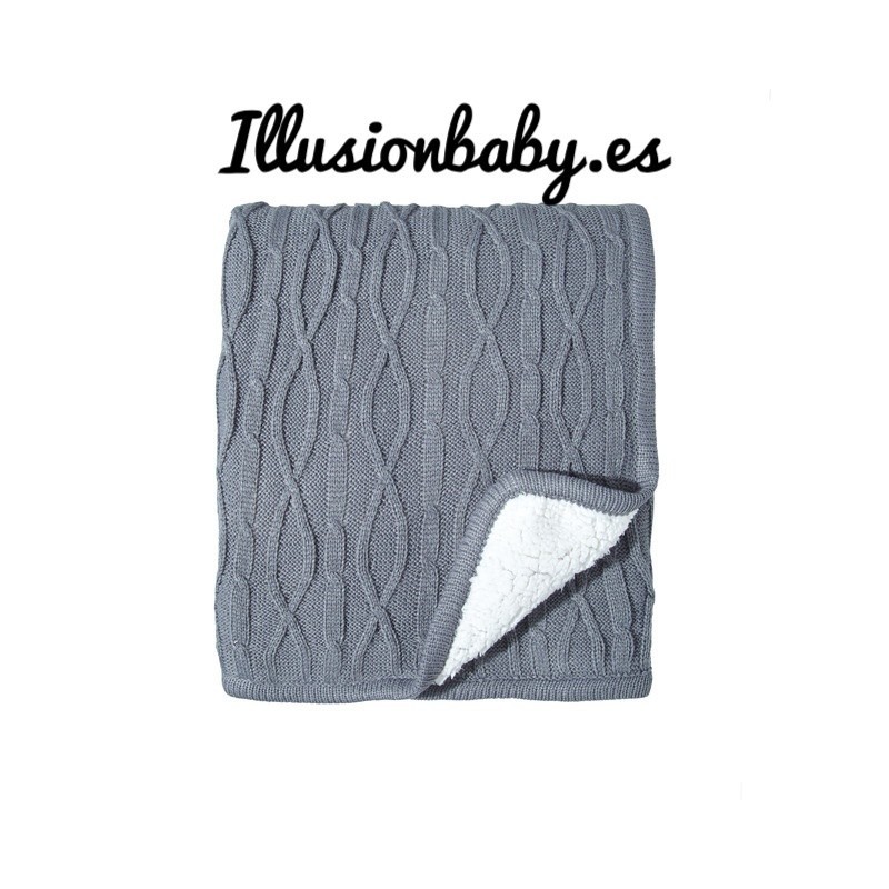 Manta de bébé gris