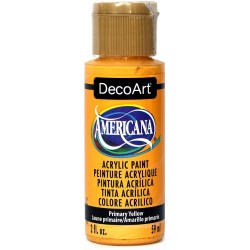 Primary Yellow Acrylic Matte Finish by DecoArt Americana 59ML