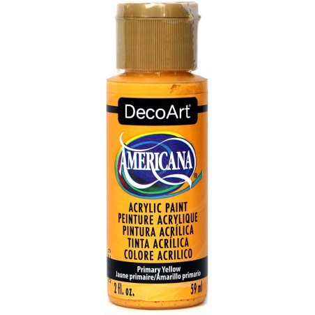 Acrílico Amarillo Primario Acabado Mate de DecoArt Americana 59ML