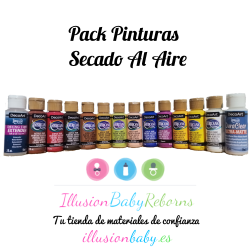 American Air Dry Paints Pack 14ud x 59ml for Reborn