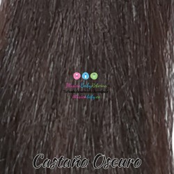Dark brown natural hair