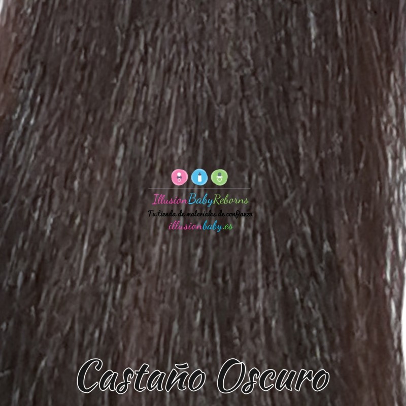 Dark brown natural hair