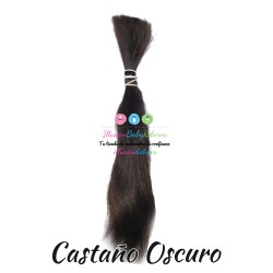 Dark brown natural hair