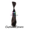 Cabelo castanho escuro natural