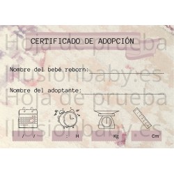 Certificado de Adopción Reborn
