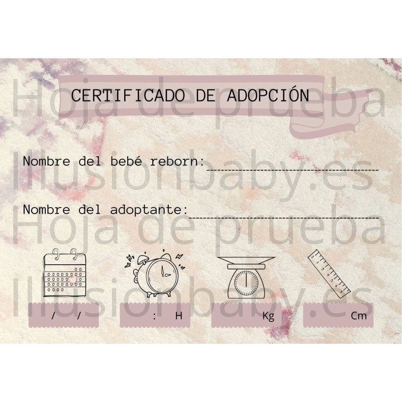 Certificado de Adopción Reborn