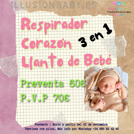 "PRE-SALE" 3-in-1 baby breather, heart and cry