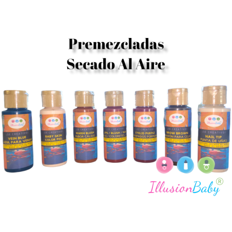 Pinturas Premezcladas Secado Al Aire 7 Colores Para Reborn